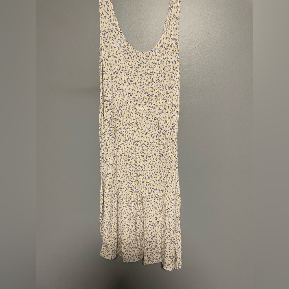 White Dress with Purple/Yellow Florals